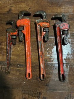 Rigid  18" & 14" pipe wrench and more