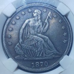 Really Nice Lot Of 4,, 1870 CC Seated Liberty,, REPRODUCTION.!!!