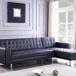 Bobby Black Reversible Sectional /couch /Living room set 