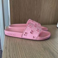 Pink Gucci Slides