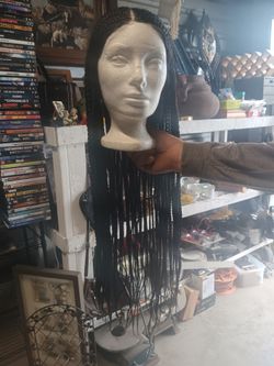 Long Black Braided Wig