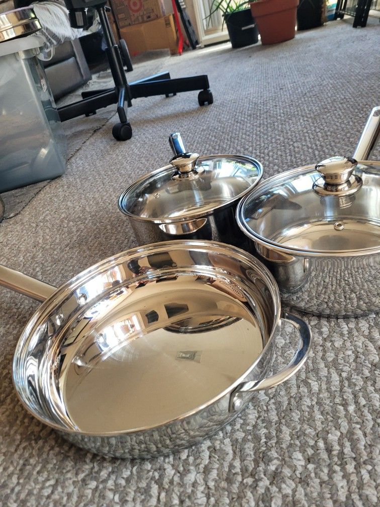 New Stainless Steel Cookware Set