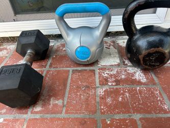 Kettlebells and dumbell