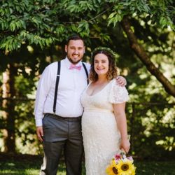 Lena Medoyeff Silk & Lace Wedding Dress 