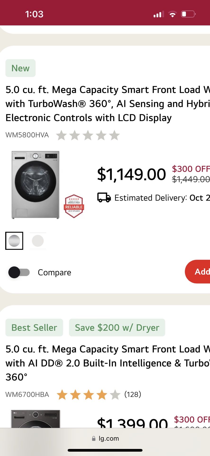 Lavadora - Washer Y Secadora Dryer