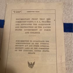 1952 Booklet about the spread of Communism