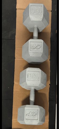 CAP Barbell 100lb Cast Iron Hex Dumbbell Pair
