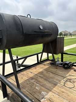 Smoker And 16 Foot 2 Axle Trailer