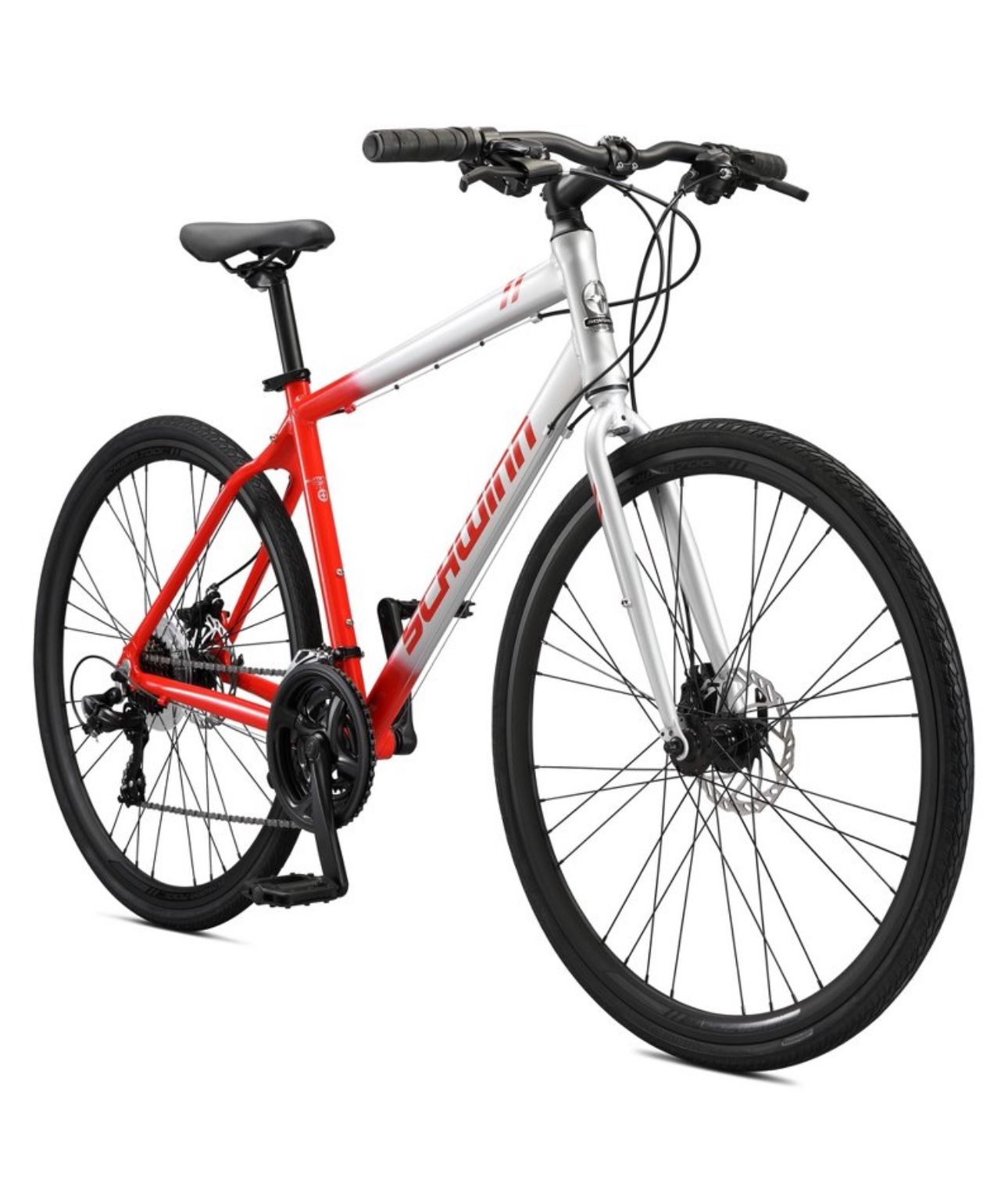 Schwinn Men's Circuit 700c/28 Hybrid Bike Silver/Red
