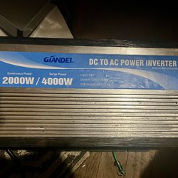 GIANDEL 24 Volt 2000W Pure Sine Wave Power Inverter DC 24V to AC120V with Dual AC Outlets with Remote Control 2.4A USB and LED Display