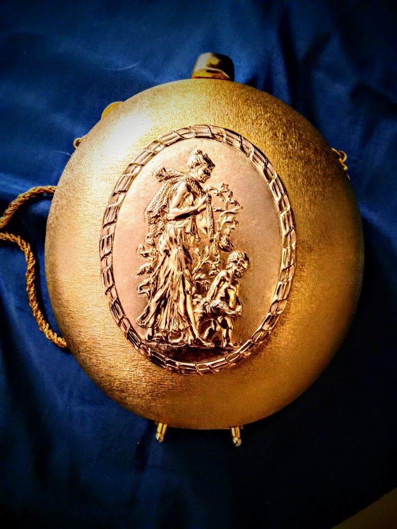 Italian  1940's Antique Rosenfeld Gold Plated Clutch Purse  