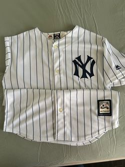 Majestic New York Yankees Babe Ruth #3 MLB Youth M (10/12) White/Blue Jersey