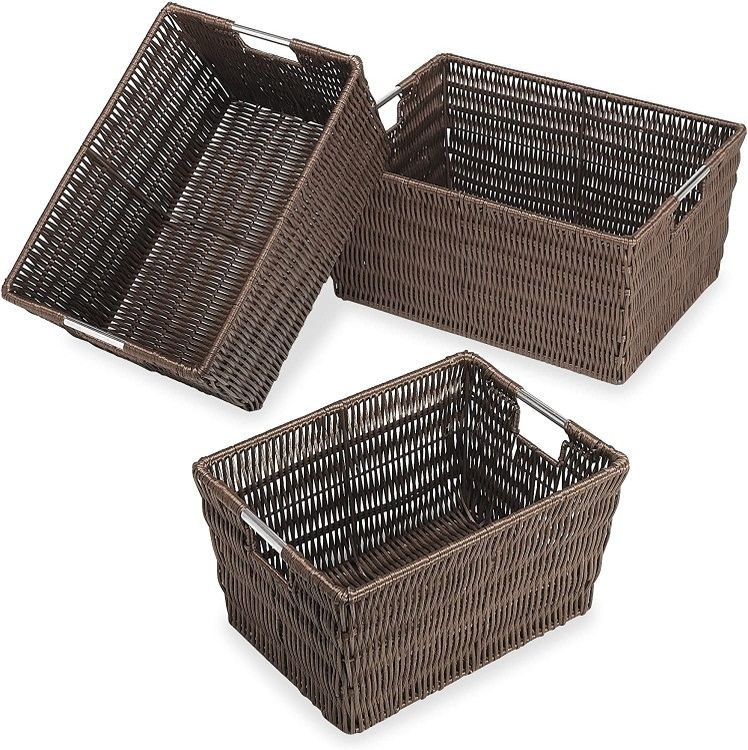 Set of 3 JAVA Storage Baskets Kitchen Bedroom Organizer