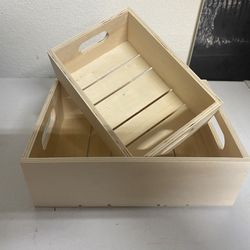 Wooden Storage Or Craft Boxes 