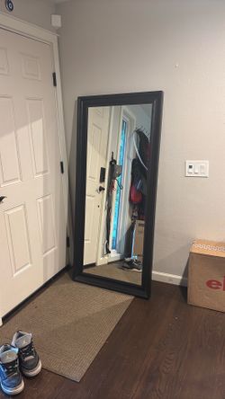 Large mirror wood frame