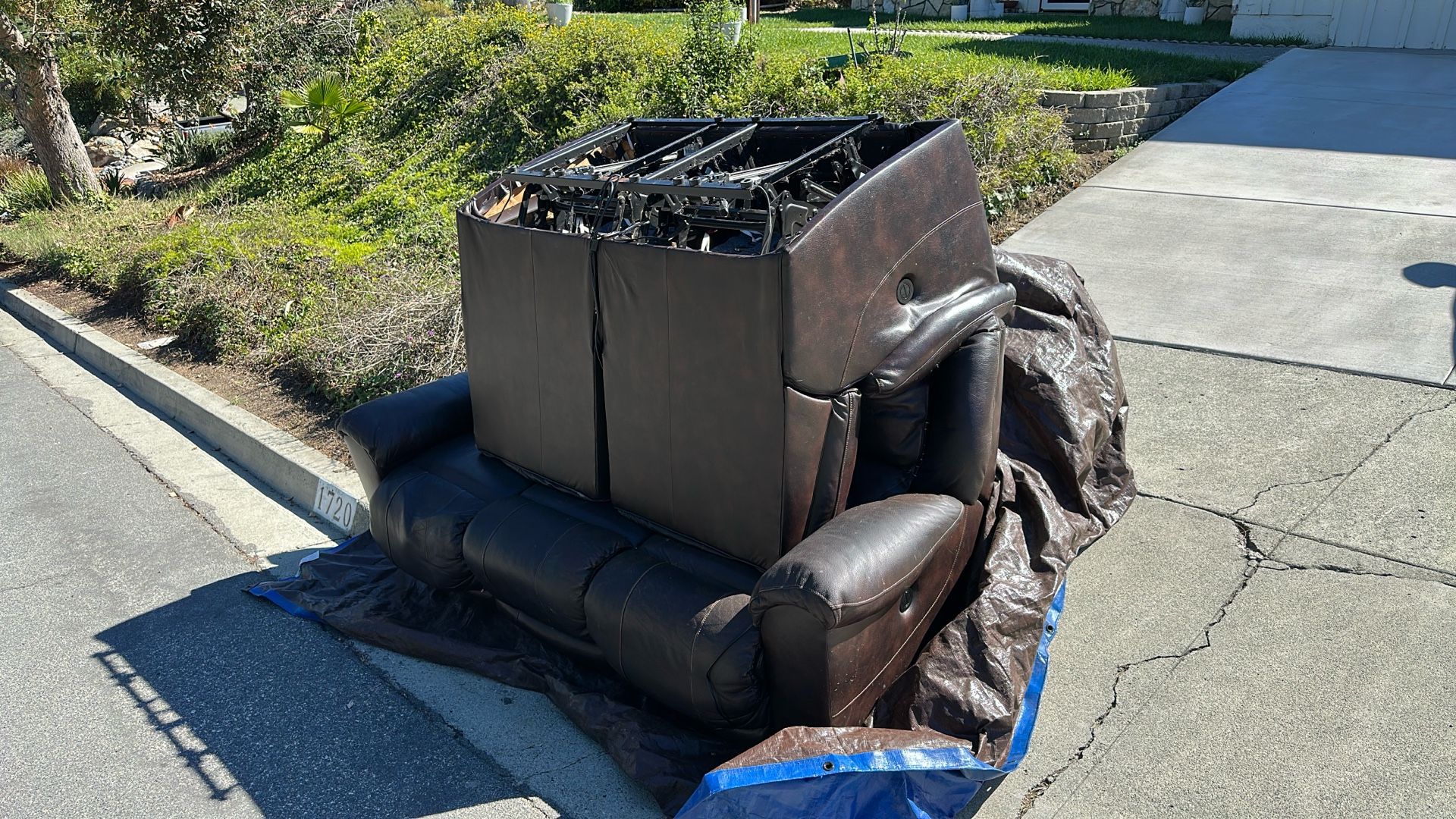 Couch, Loveseat and Rocking Recliner. Leather.