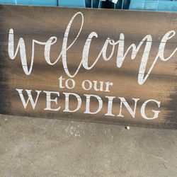 Wedding Sign Wood