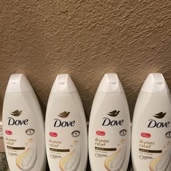 Dove 🕊️ Dryness Relief Body Wash 🧼 22oz Set of 4 Bottles