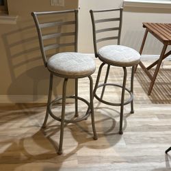 Counter Height Swivel Bar Stools-Great Condition-Quantity 2 (a Pair) 
