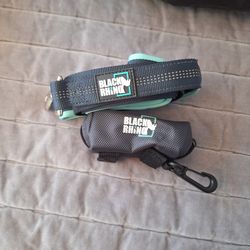 BLACK RHINO dog leash with case