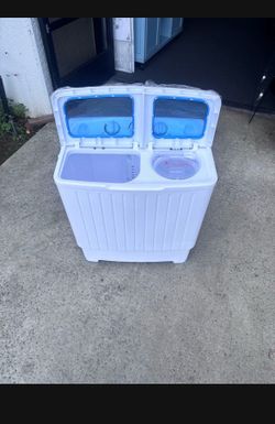 New Portable Washing Machine. Twin Tub 20lbs Capacity. White (while Supplies Last)