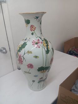 : EliteBloom
26.4 Inches Flower Vases Chinese Extra Large Porcelain Vase, Hand-Painted Large Floor Vase, Jingdezhen Oriencad Porcelain Decro, Artwork,