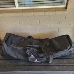 Golf Travel Bag, Rugged And Sturdy, With Wheels,  Zipper Pouches, Straps, Handles And Name Tag, Priced To Sell