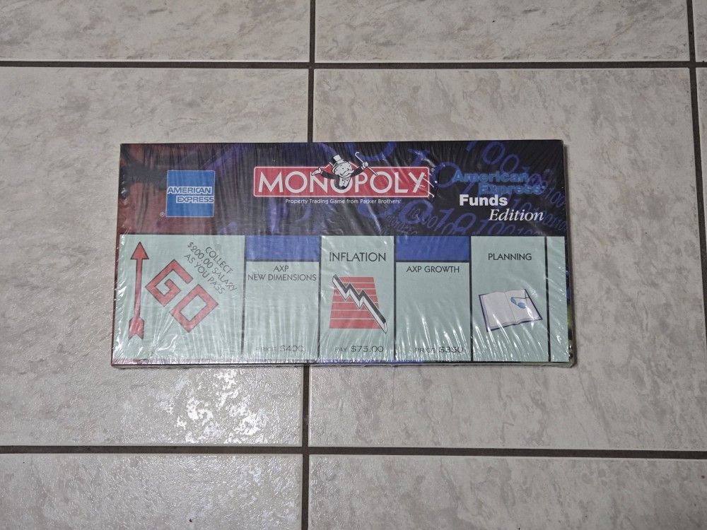 Vintage American Express Funds Edition Monopoly Board Game