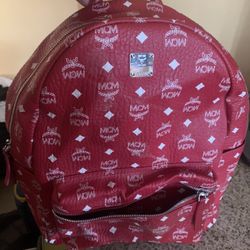 Red MCM Backpack 