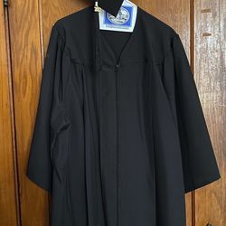 Graduation gown and hat