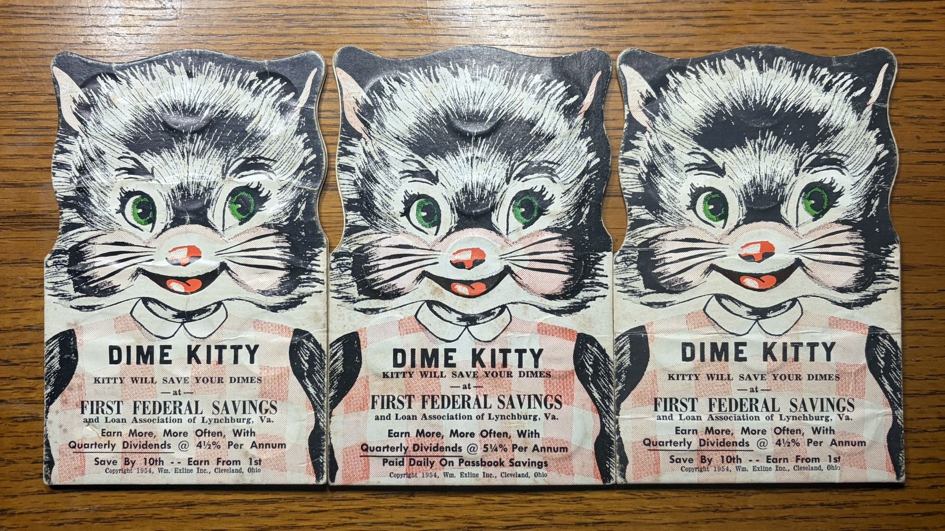 (3) Dime Kitty Saving Books
