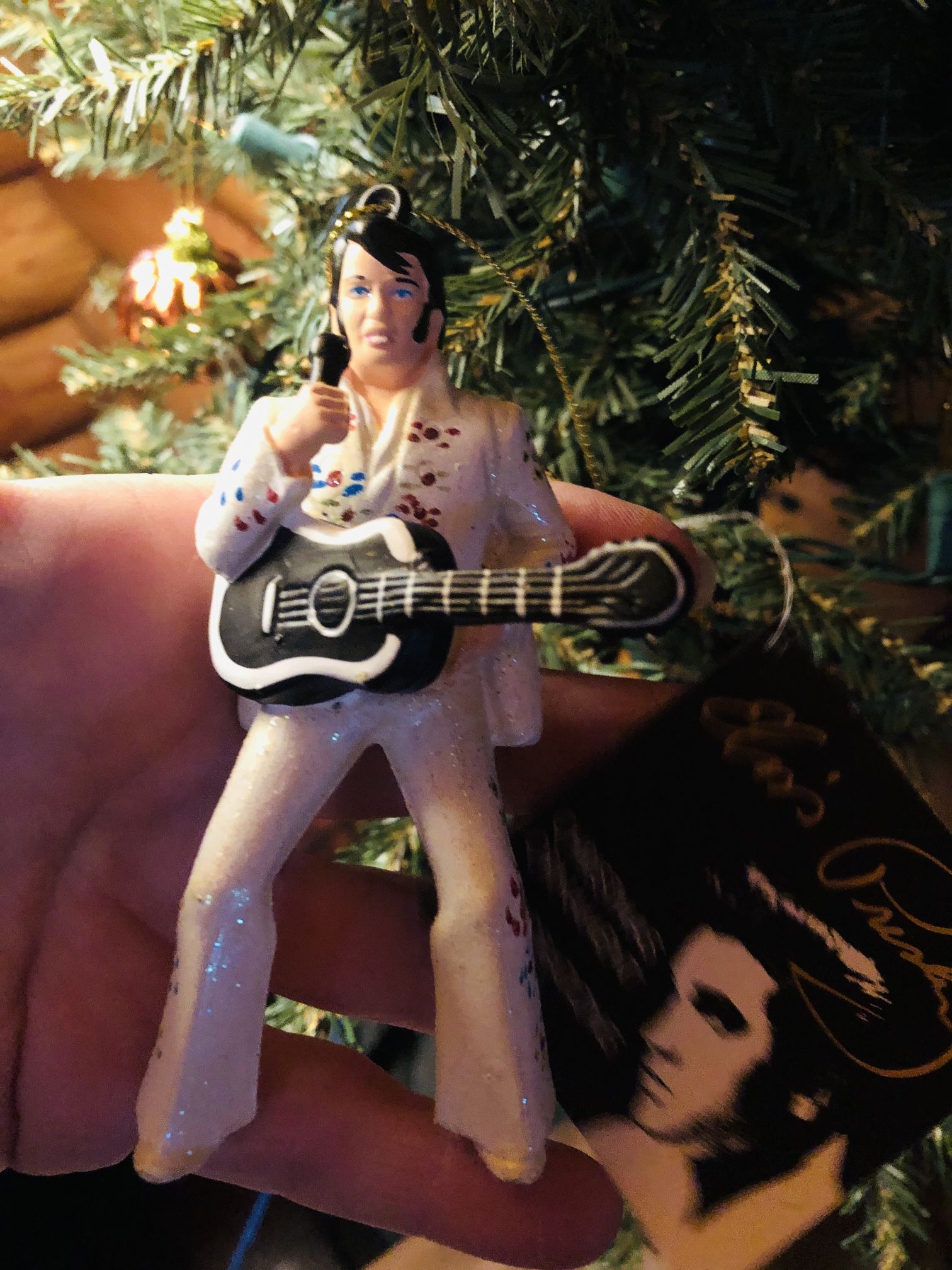 Kurt Adler Elvis Presley Singing with Guitar Christmas Ornament NEW 2006