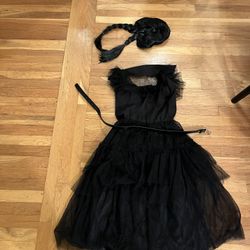 Wednesday Adams Dress Costume And Wig Halloween