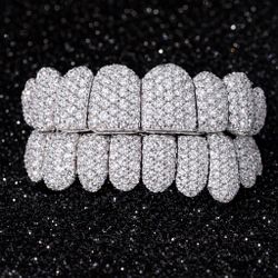 Best Prices for 10x10 VVS 🔥 Solid Silver Moissanite Grillz