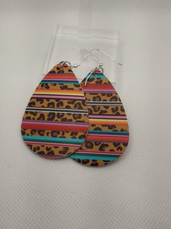 Faux leather earrings