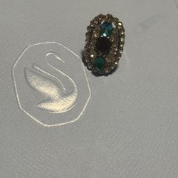 Blue And Purple Crystal Ring 