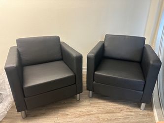 Black sofa chairs