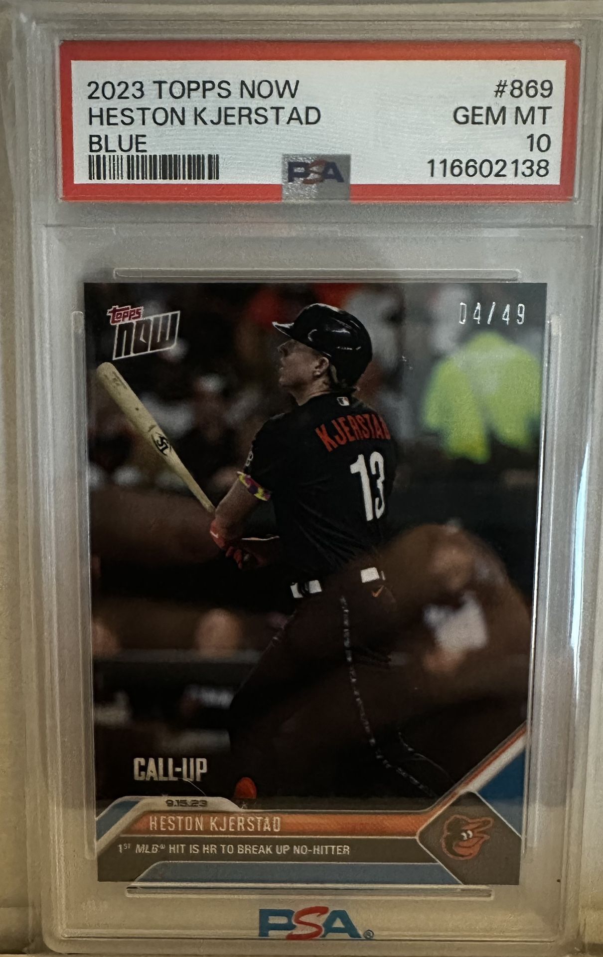 Kjerstad 2023 Topps Now Blue Numbered Card