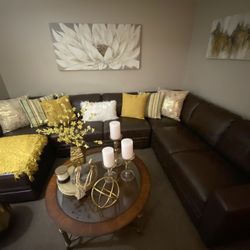 Carti’s Furniture, A Leather Set Sofa Living Room 
