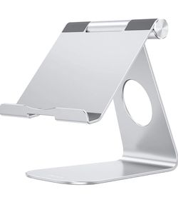 Tablet Stand Holder Adjustable, T1 Desktop Aluminum Tablet Dock Cradle Compatible with iPad Air/Mini, iPad 10.2/9.7, iPad Pro 11/12.9/13, Samsung Tab 
