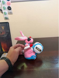 Vintage Energizer Pink Bunny Plush Rabbit Small Toy Advertisement 1997