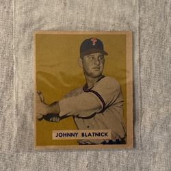  1949 Bowman Johnny Blatnik (#123) 