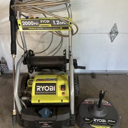 Ryobi 2000psi Electric Pressure Washer + Surface Cleaner