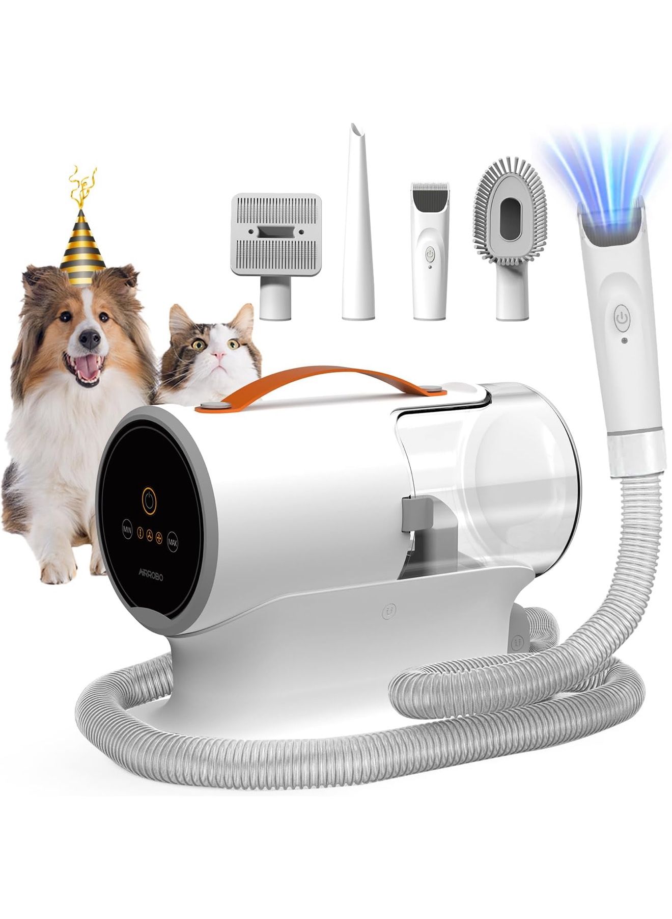AIRROBO Dog Grooming Vacuum: 12000Pa Pet Vacuum, 2L Capacity, Quiet, PG100u