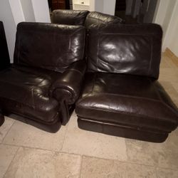 Haverty Bentley 7 Piece Leather Sectional 