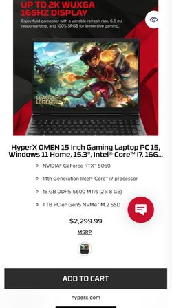 HyperX gaming laptop