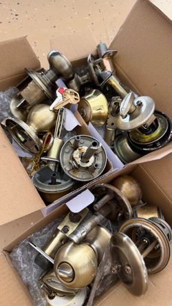 Lot of Door Knobs and Deadbolts