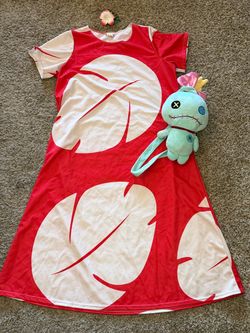 Disney Women’s Lilo & Stitch Costume Plus Size 2X W/ Scrump Costume Companion Bag