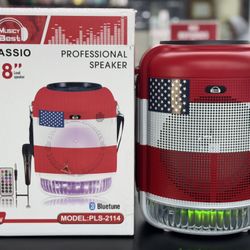 8” Bluetooth Speaker - American Flag Design