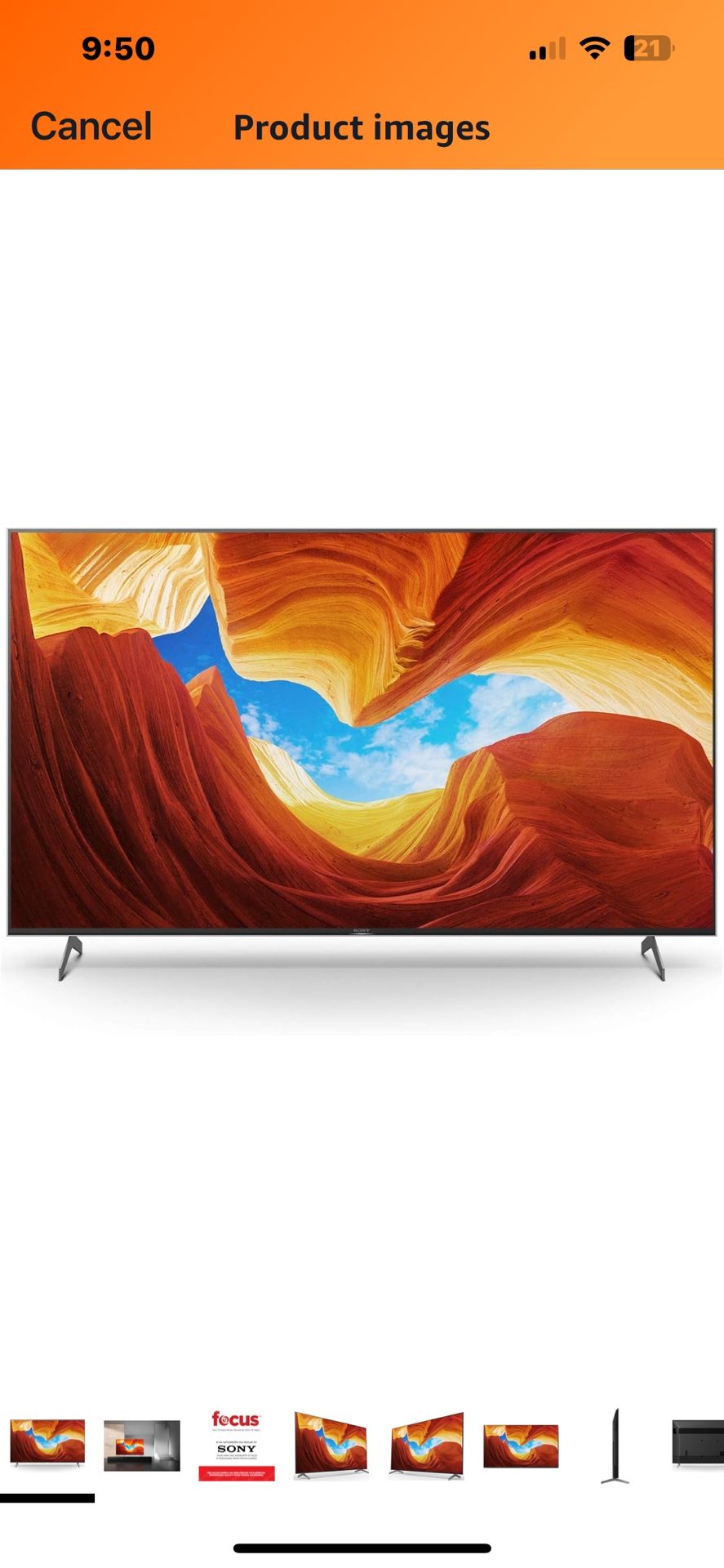 Sony X900H 65” 4K Ultra HD Smart Led TV